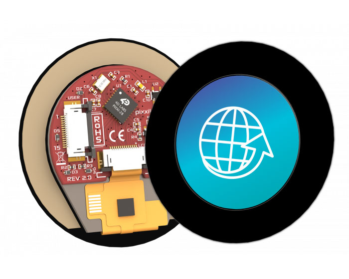 4D Systems pixxiLCD-13P2-CTP-CLB TFT LCD Colour Display / Touch Screen, 1.3in, 240 x 240pixels