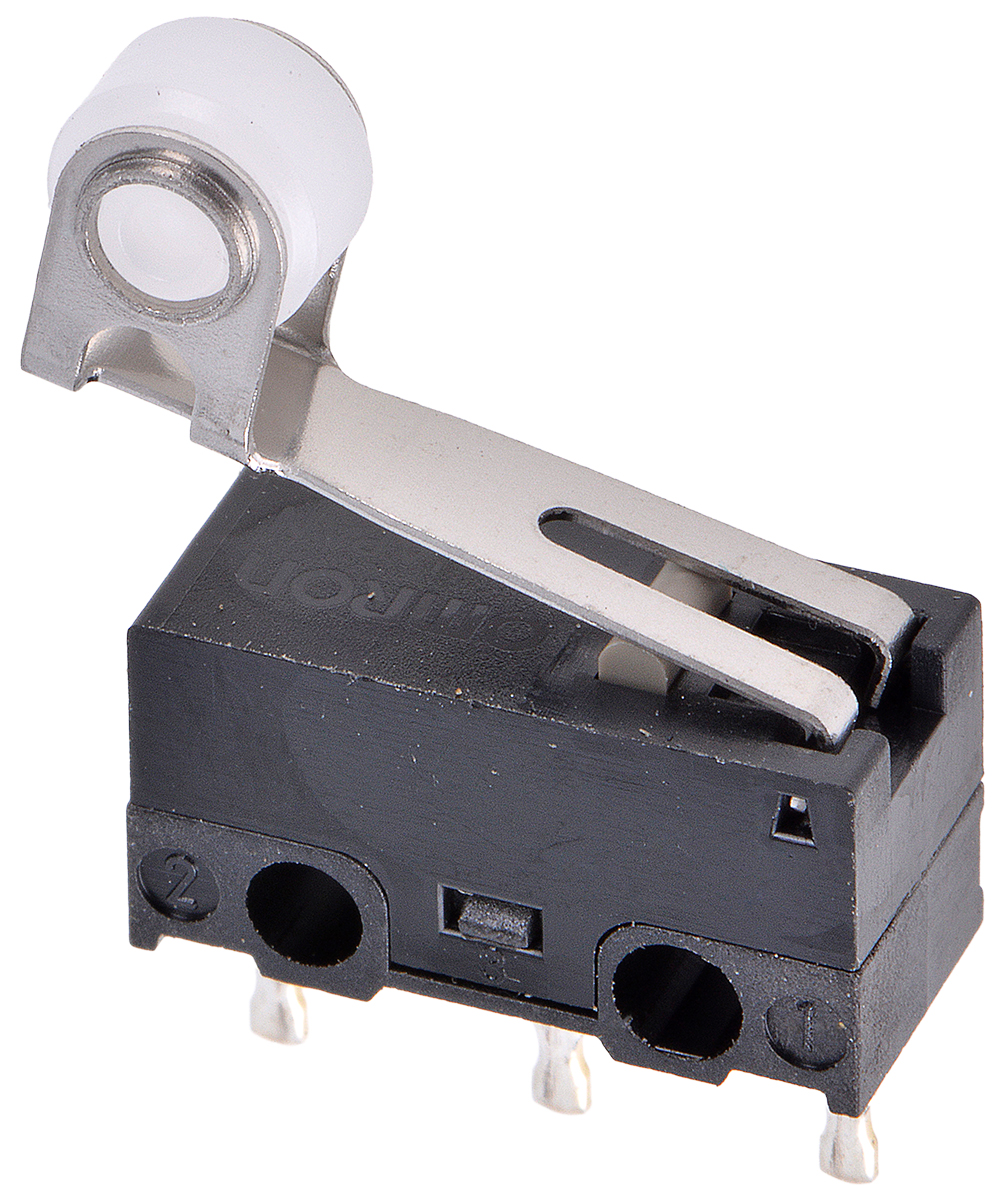 Omron Roller Lever Micro Switch, PCB Terminal, 1 A @ 125 V ac, SPDT, IP40