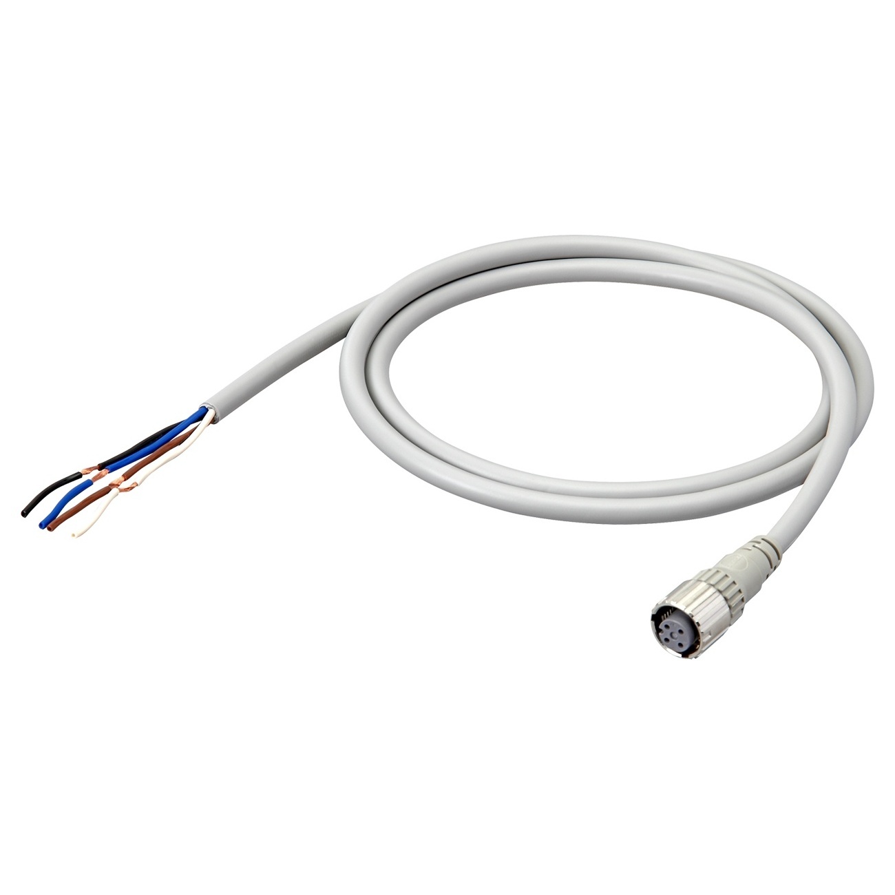 Omron Female 4 way M12 to Free End Sensor Actuator Cable, 20 m
