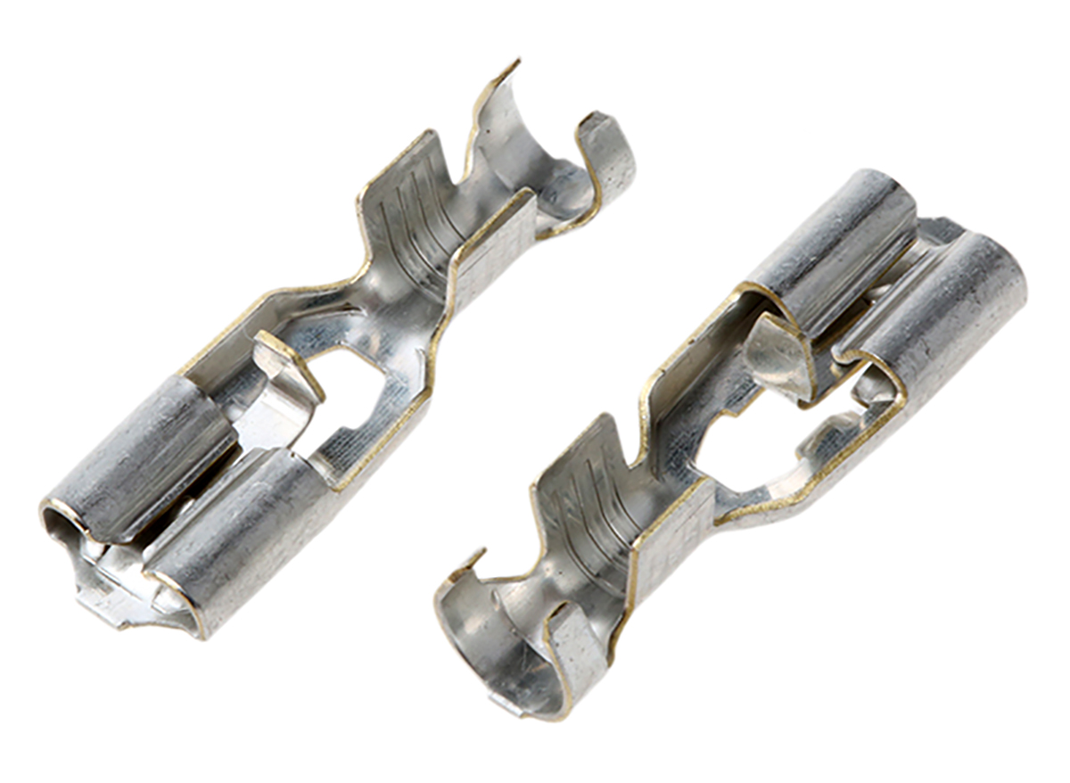 TE Connectivity Positive Lock .250 Mk II Uninsulated Female Spade Connector, Receptacle, 6.35 x 0.81mm Tab Size,
