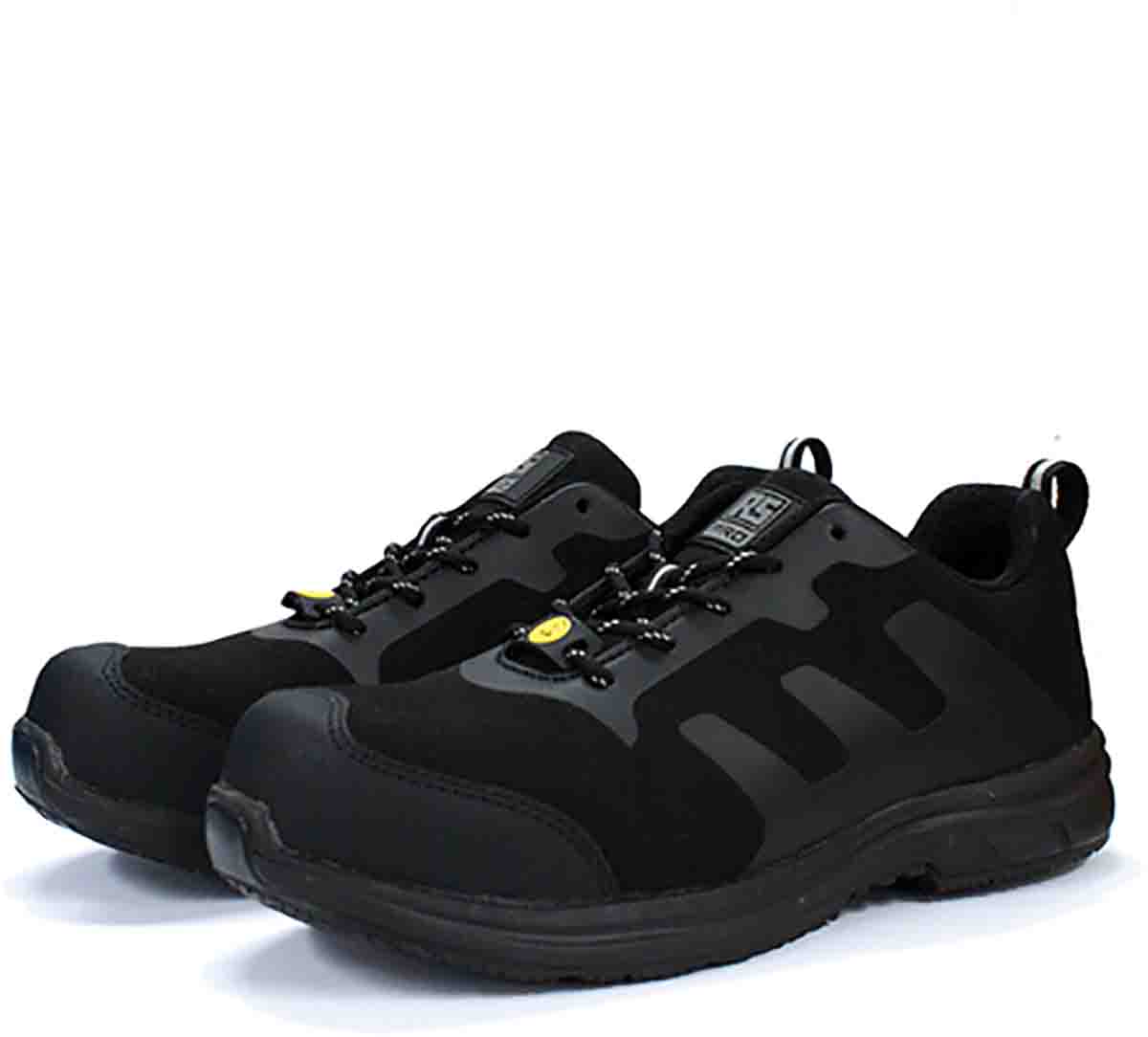 RS PRO Women's Black Fibreglass Toe Capped Safety Trainers, UK 3, EU 36