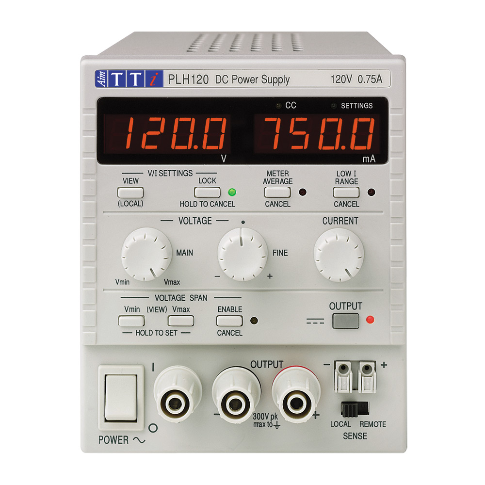 Aim-TTi PL Series Digital Bench Power Supply, 0 → 120V, 0 → 750mA, 1-Output, 90W - RS Calibrated