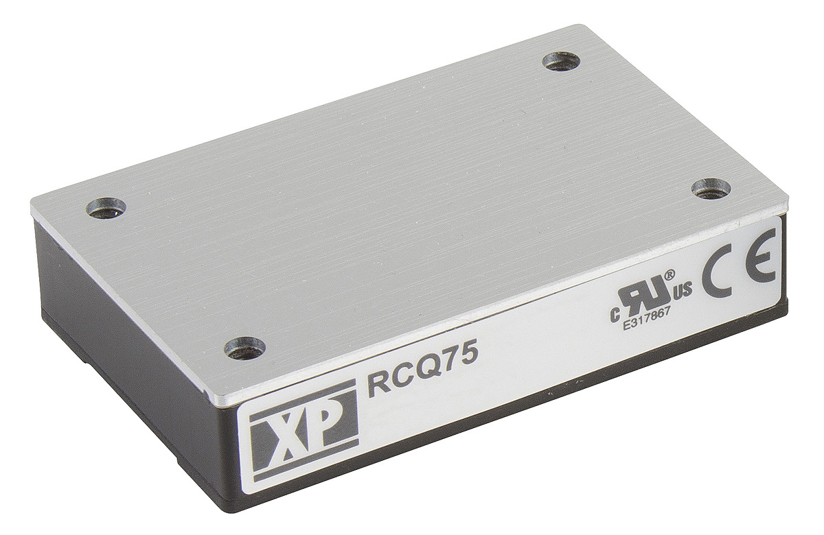 XP Power RCQ75 DC-DC Converter, 24V dc/ 3.13A Output, 66 → 160 V dc Input, 75W, Through Hole, +105°C Max Temp