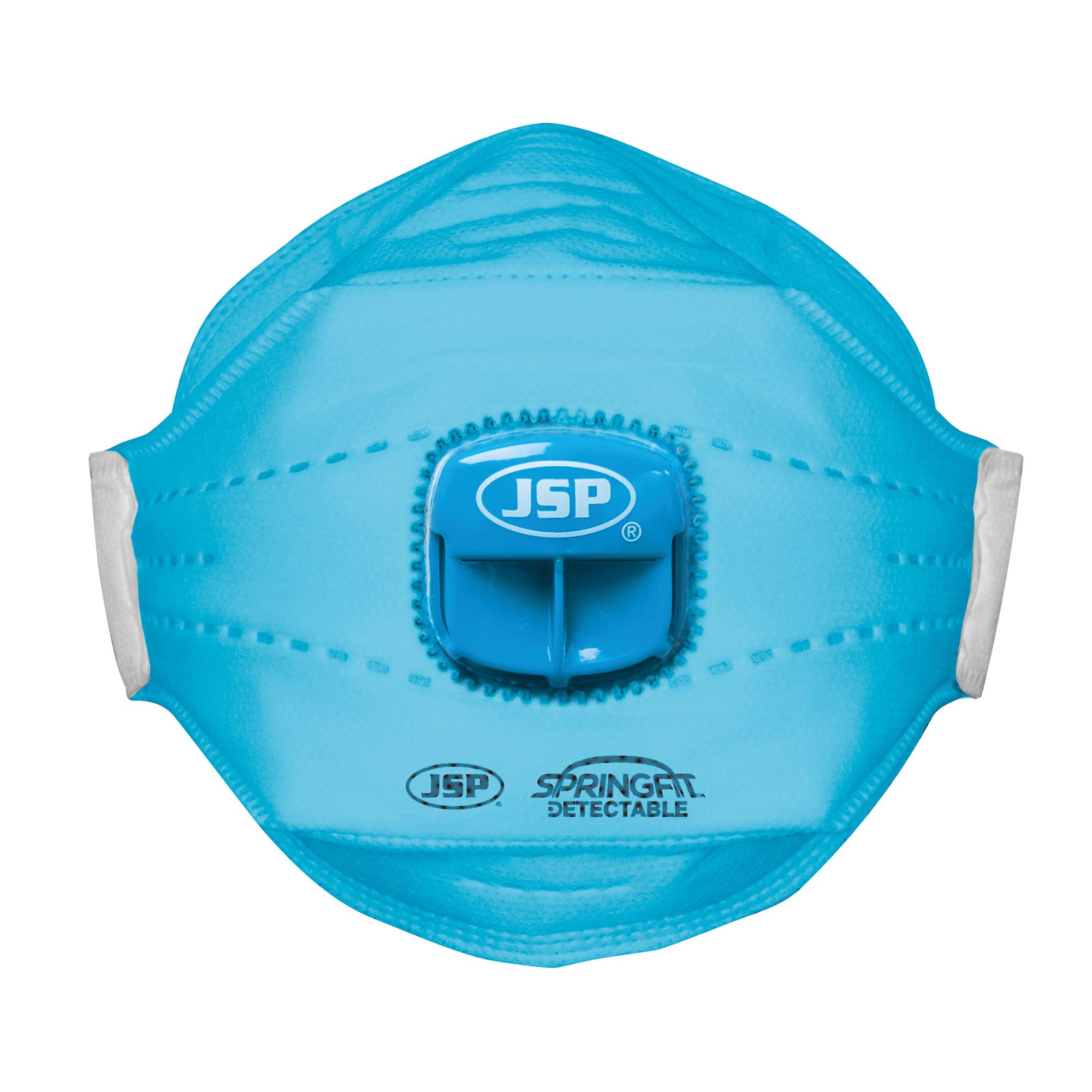 JSP SpringFit Series Disposable Face Mask for Aerosols, Liquid, Toxic Protection, FFP2, Non-Valved, Fold Flat 10 per
