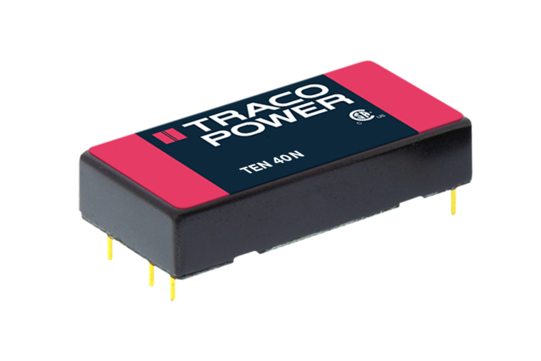 TRACOPOWER TEN 40N DC-DC Converter, 15V dc/ 2.67A Output, 9 → 18 V dc Input, 40W, Through Hole, +80°C Max Temp