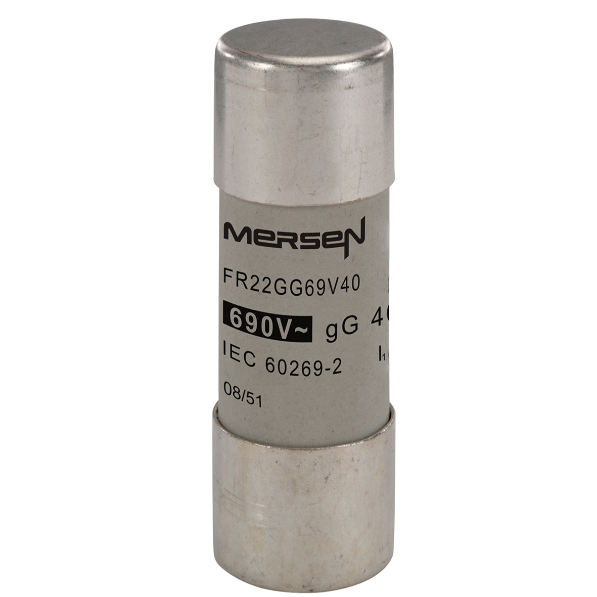 Mersen 40A Ceramic Cartridge Fuse, 22 x 58mm