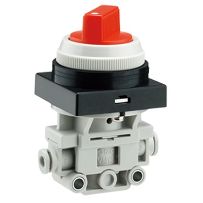 SMC Twist Selector (2 Position) Air Operated Mechanical Valve VM100 Series, G 1/2, 1/2mm, VM131F-04-34B