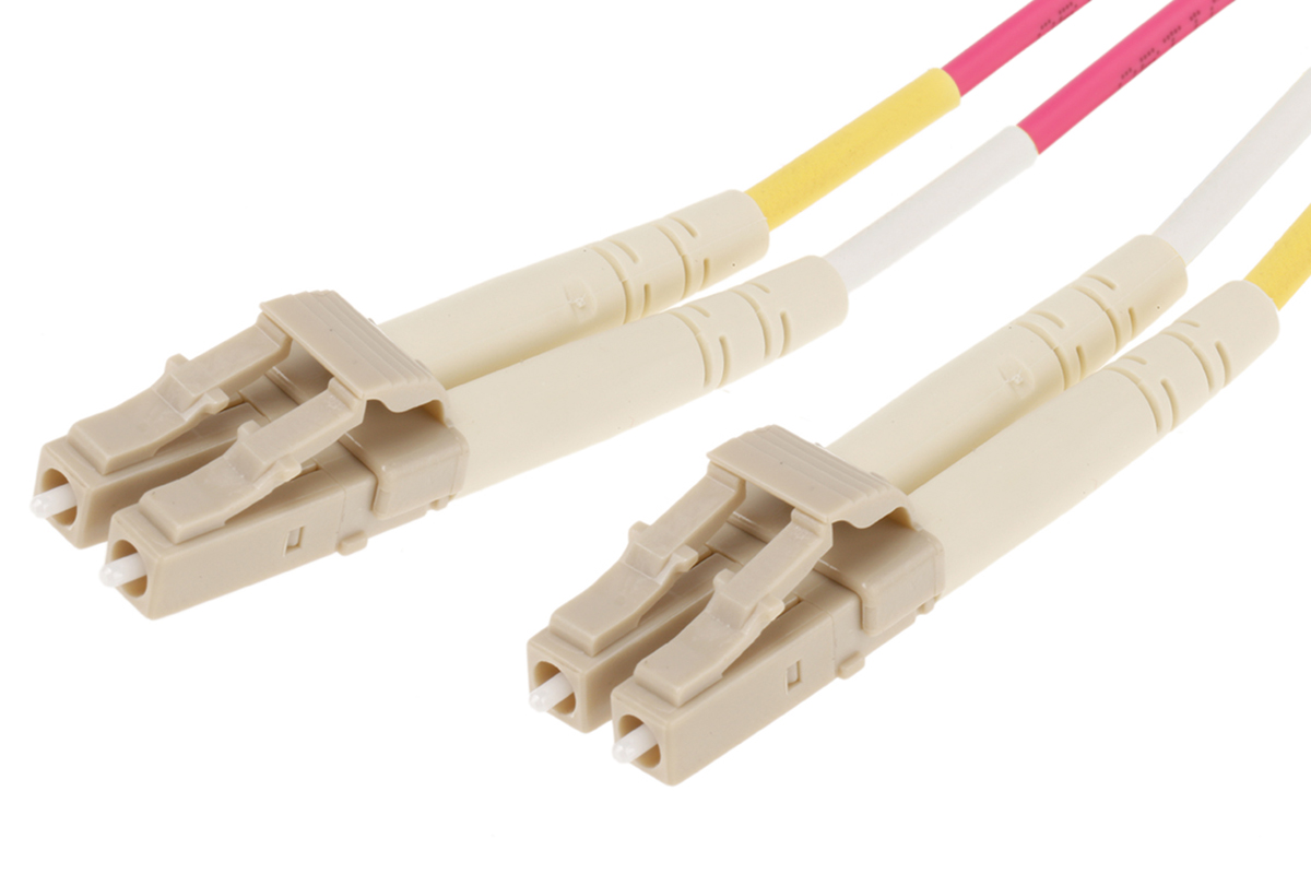 RS PRO LC to LC Duplex Multi Mode OM4 Fibre Optic Cable, 900μm, Violet, 5m