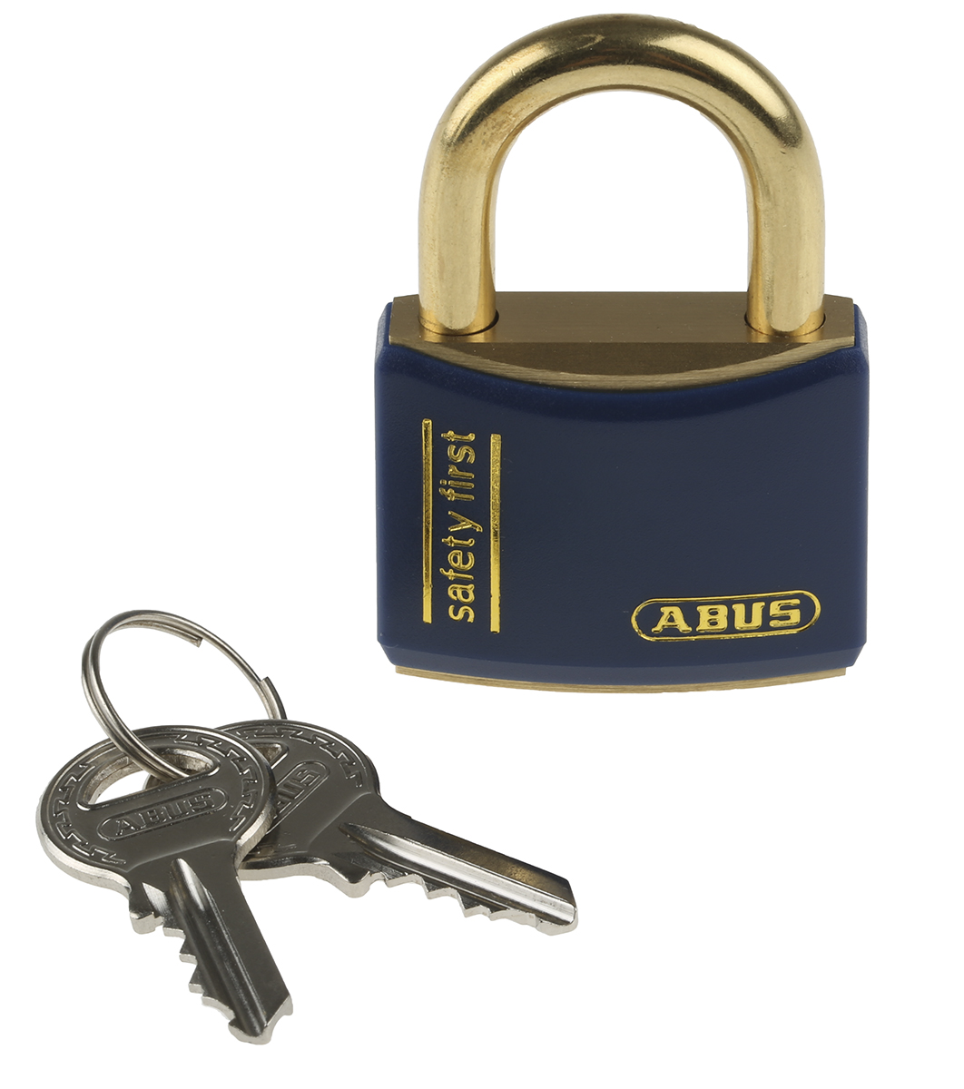 ABUS Key Weatherproof Brass Safety Padlock, Keyed Alike, 6mm Shackle, 40mm Body