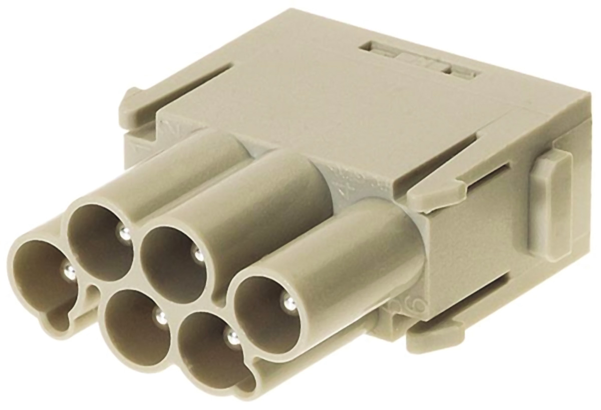 HARTING Heavy Duty Power Connector Module, 16A, Male, Han-Modular Series, 6 Contacts