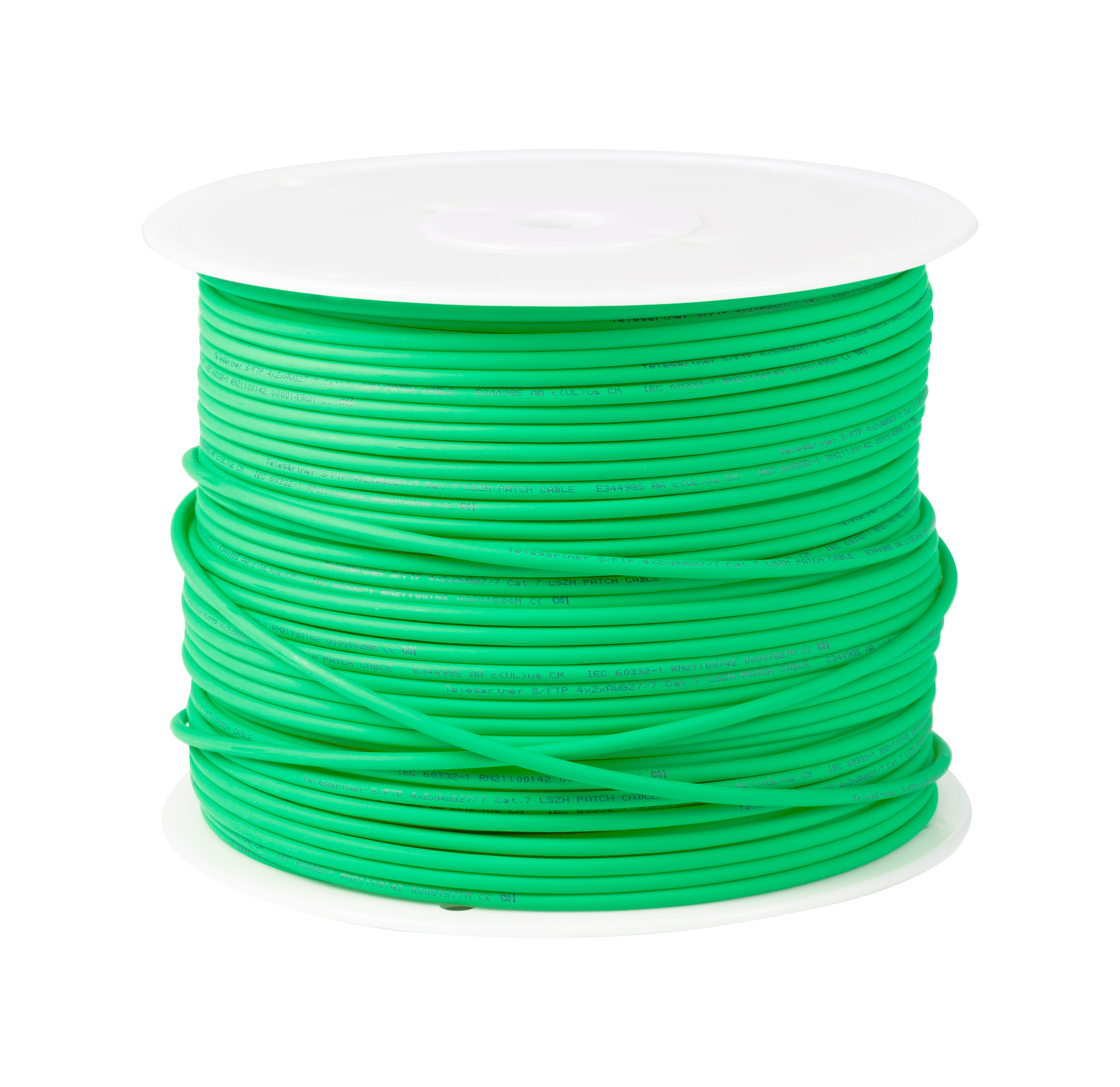 Telegartner, 305m Cat7, Green, S/FTP Shielded, Unterminated LSZH Sheath