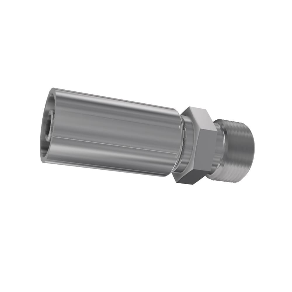 Parker Crimped Hose Fitting Hose to Male Metric, 1D248-8-4