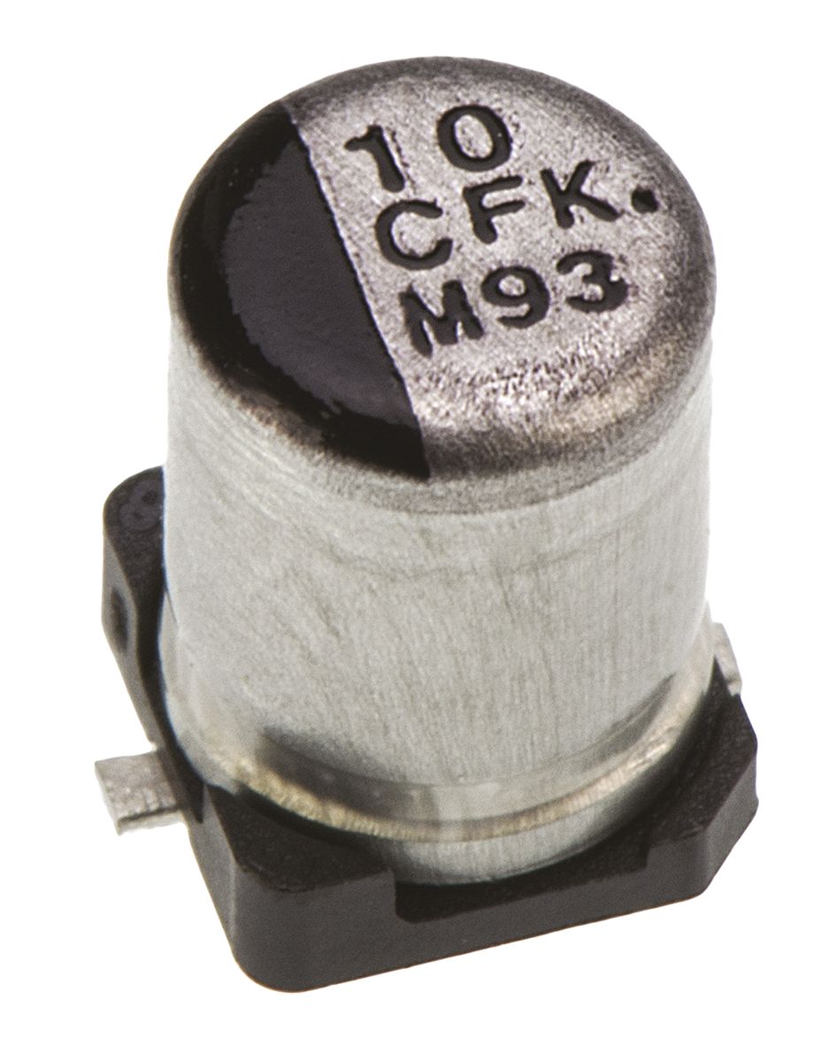 Panasonic 10μF Aluminium Electrolytic Capacitor 16V dc, Surface Mount - EEEFK1C100AR