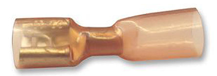 TE Connectivity Duraseal Red Insulated Female Spade Connector, Receptacle, 6.35 x 0.81mm Tab Size, 0.3mm² to 0.9mm²