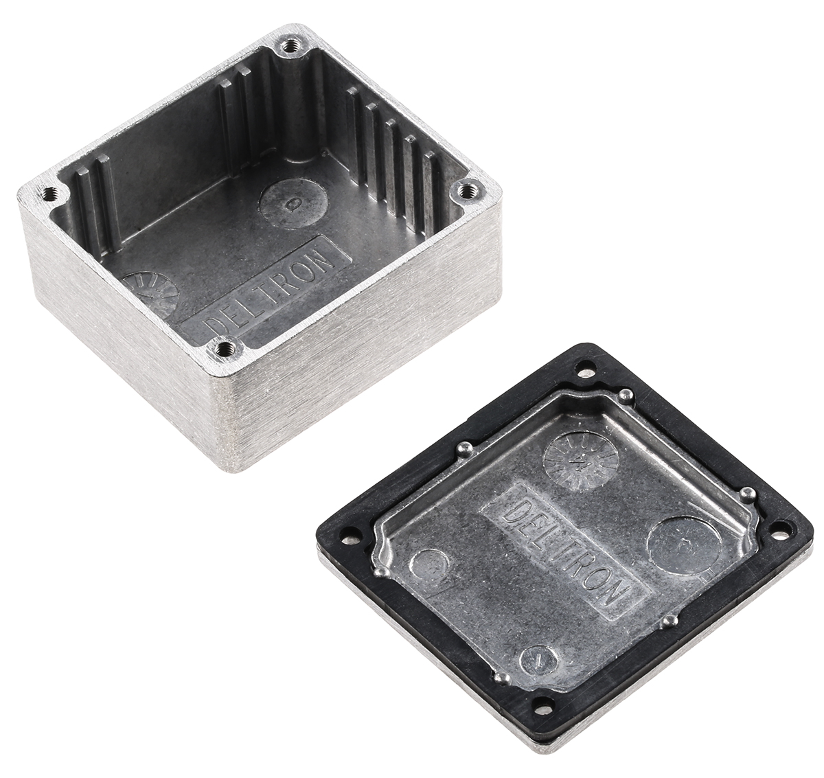 Deltron 480 Series Silver Die Cast Aluminium Enclosure, IP66, IP67, IP68, Silver Lid, 60 x 55 x 31mm