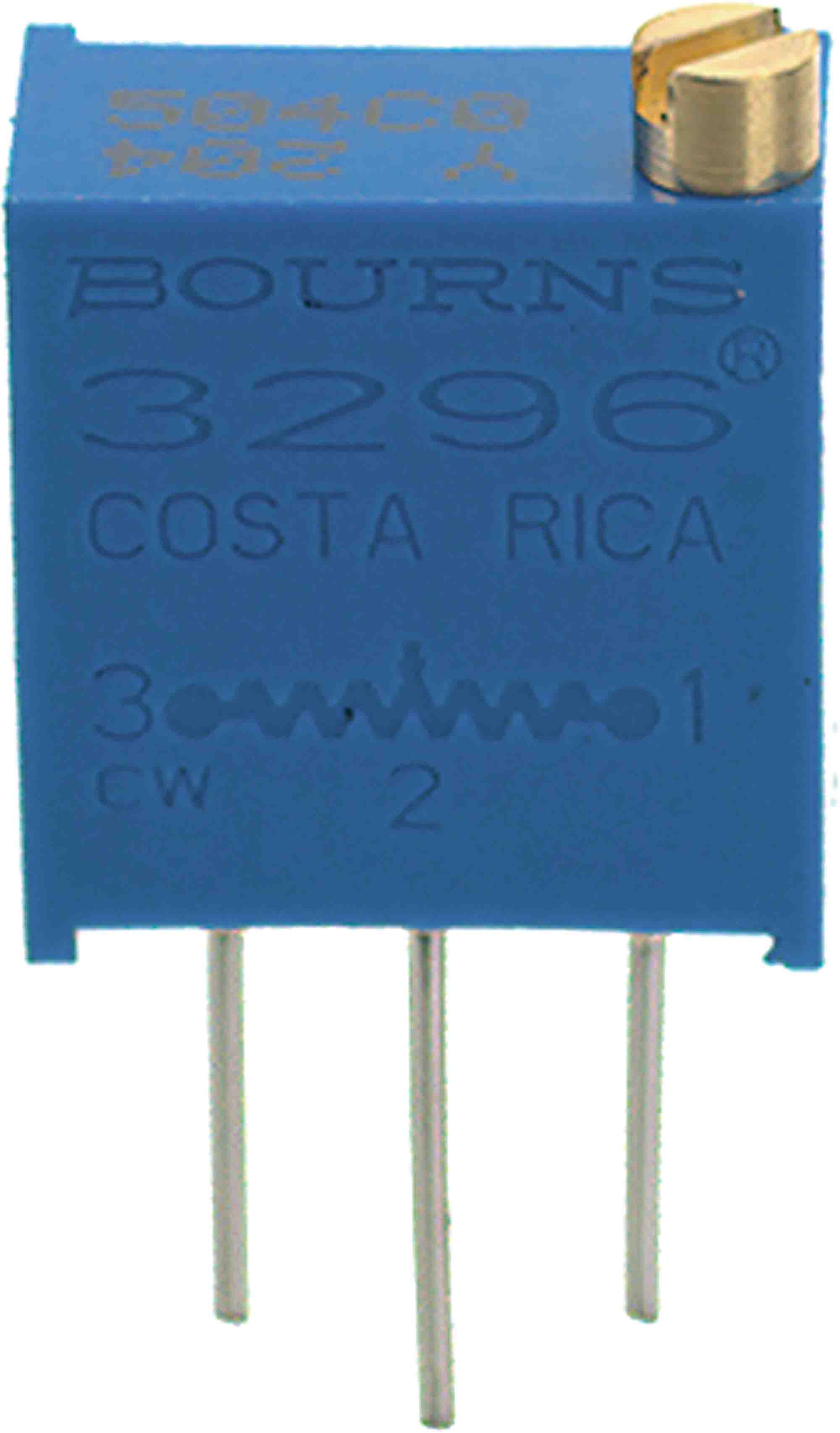 10kΩ, Through Hole Trimmer Potentiometer 0.5W Top Adjust Bourns, 3296