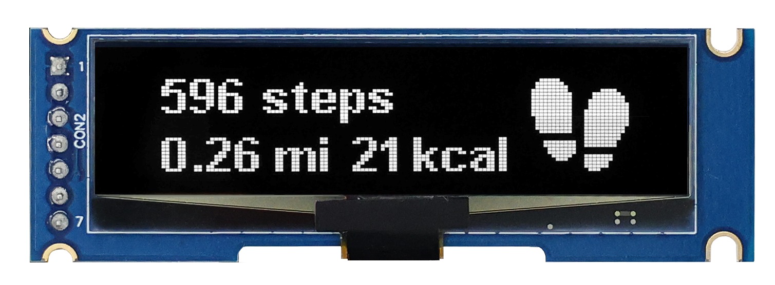 Midas 2in White Passive matrix OLED Display 128 X 32pixels COB SPI Interface