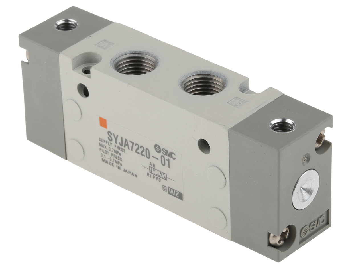SMC 5/2 Pneumatic Solenoid Valve - Pilot/Pilot Rc 1/8 SYJA7000 Series