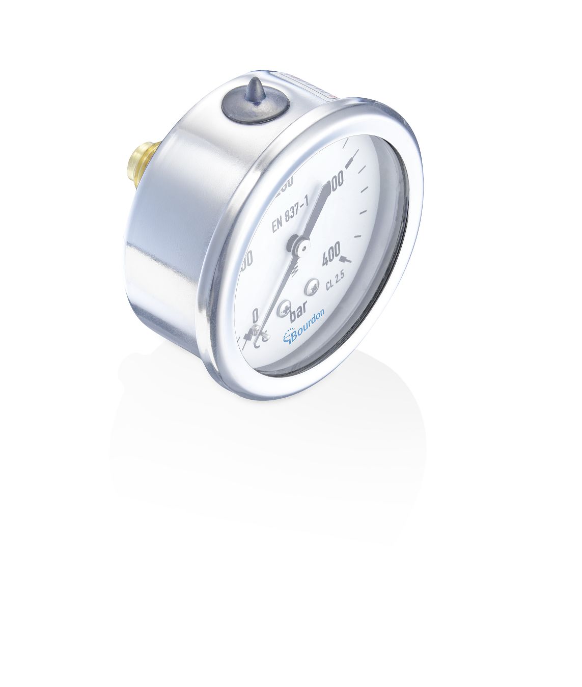 Bourdon G 1/4 Analogue Pressure Gauge 4bar Back Entry 63mm Outside Diameter