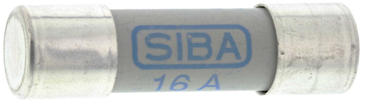 SIBA 16A Ceramic Cartridge Fuse, 10 x 38mm