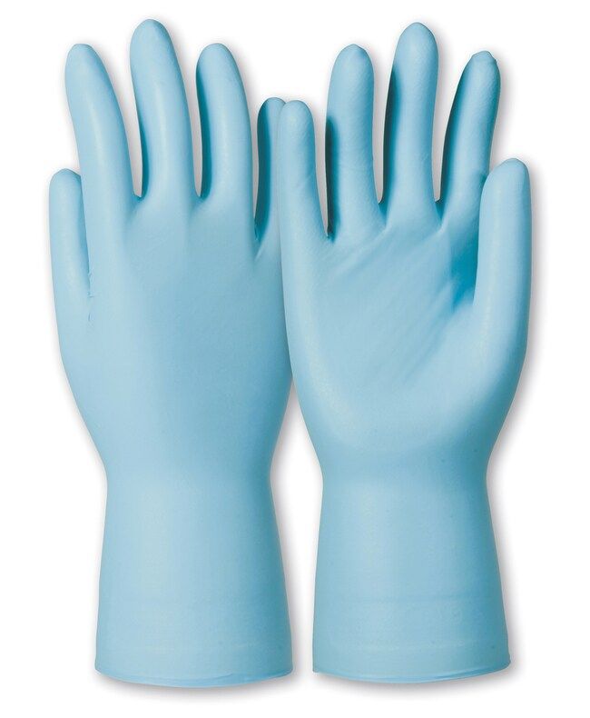 Honeywell Safety Dermatril P 743 Light Blue Powder-Free Nitrile Disposable Gloves, Size 6, 50 per Pack
