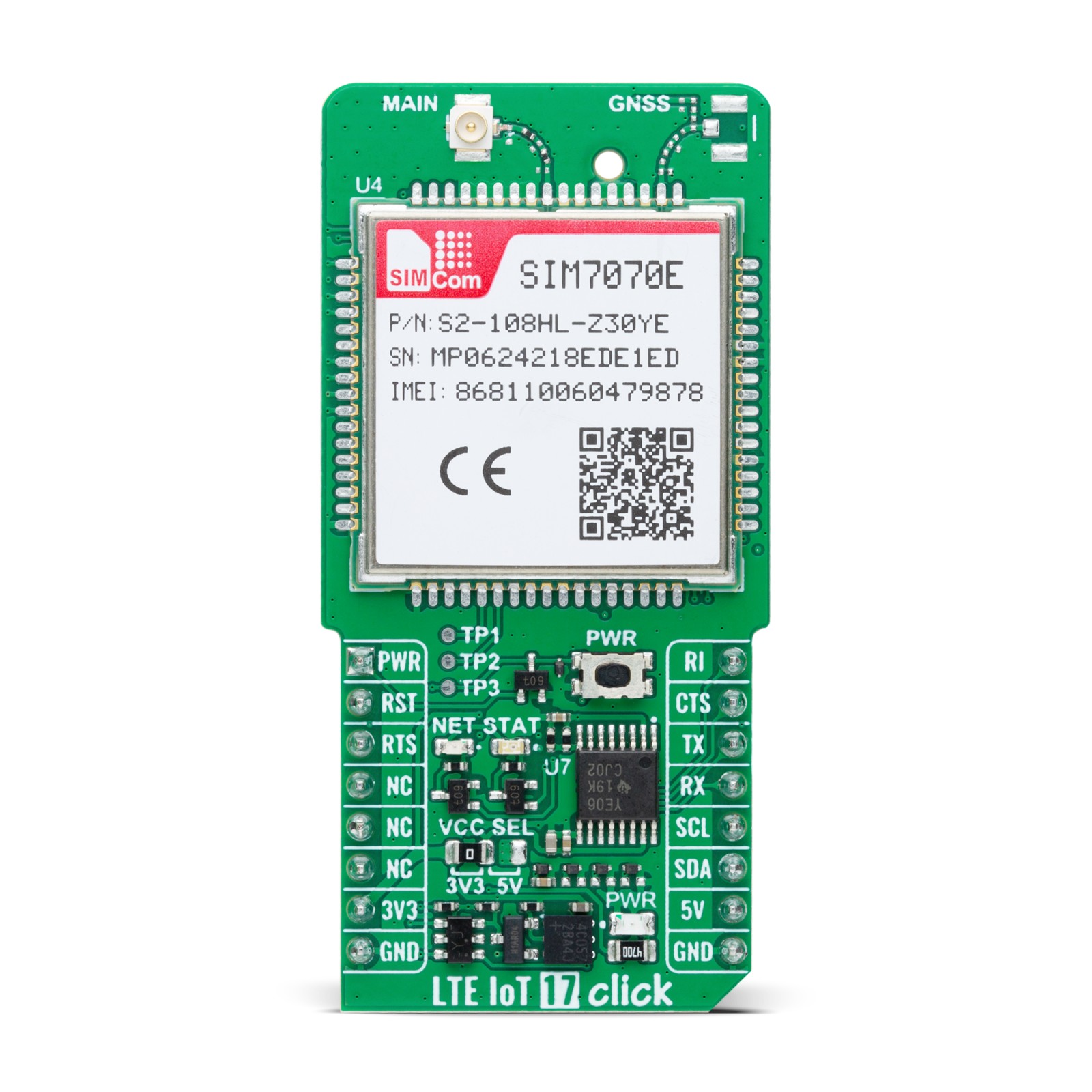 MikroElektronika Multi Band LTE Module From SIMCom SIM7070E Wireless Communication Board Kit for And More, Asset