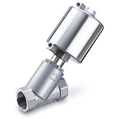 SMC Angle Seat type Pneumatic Actuated Valve, G G 1/2 to G G 1/2, 2.4 MPa