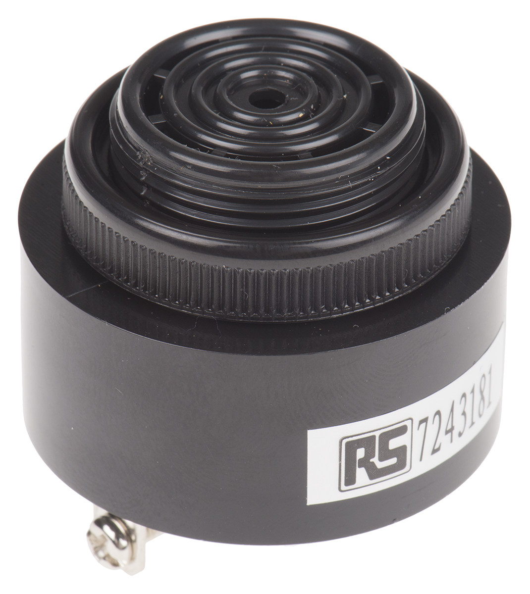 RS PRO 88dB Panel Mount Fast Pulse Internal Piezo Buzzer, 43 (Dia.) x 20mm, 6V dc Min, 28V dc Max