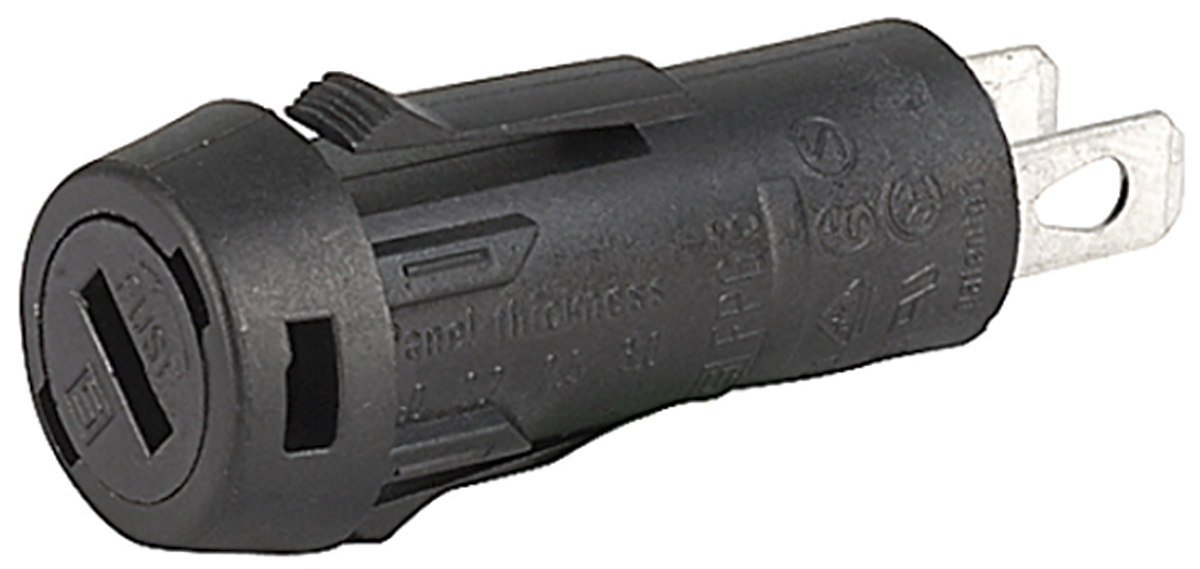 Schurter 10A Panel Mount Fuse Holder for 5 x 20mm Fuse, 1P, 400V ac