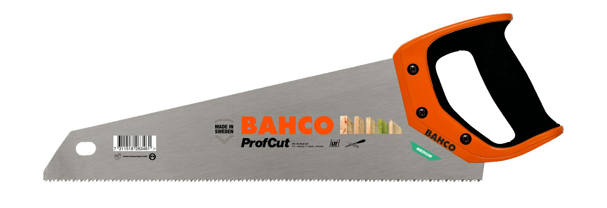 Bahco 16 in Hand Saw, 7 or 8 TPI