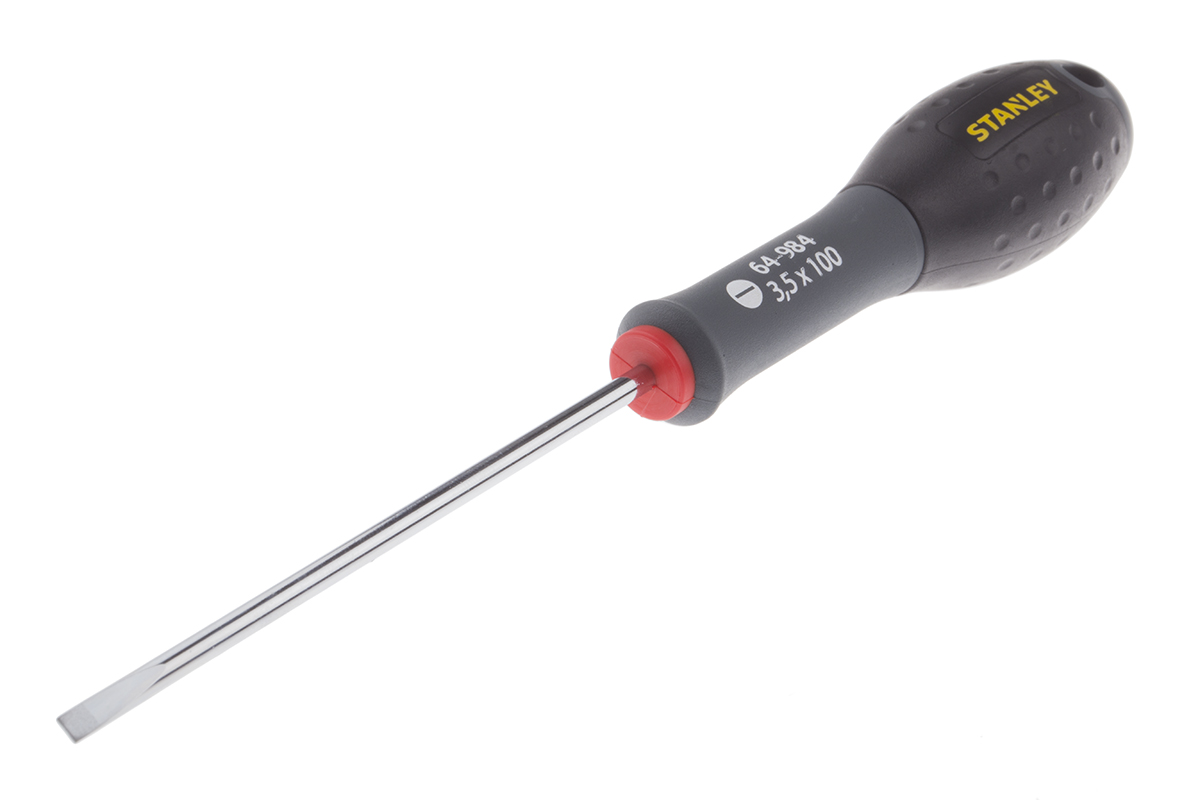 Stanley Slotted  Screwdriver, 3,5 mm Tip, 100 mm Blade