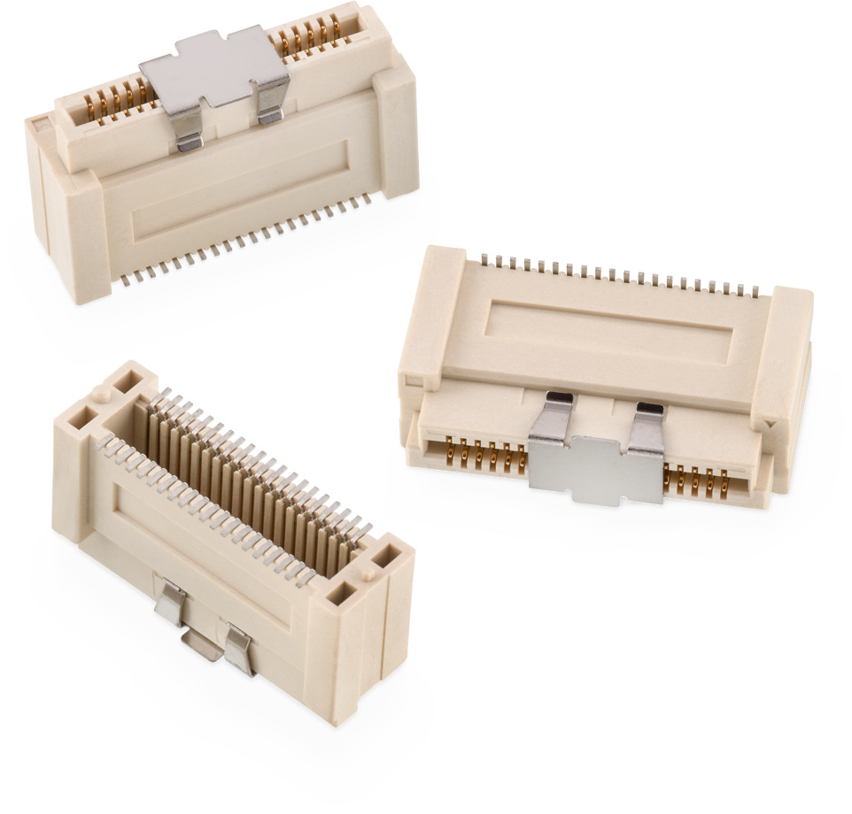 Wurth Elektronik WR-BTB Series Vertical PCB Socket, 40-Contact, 1-Row, 0.8mm Pitch