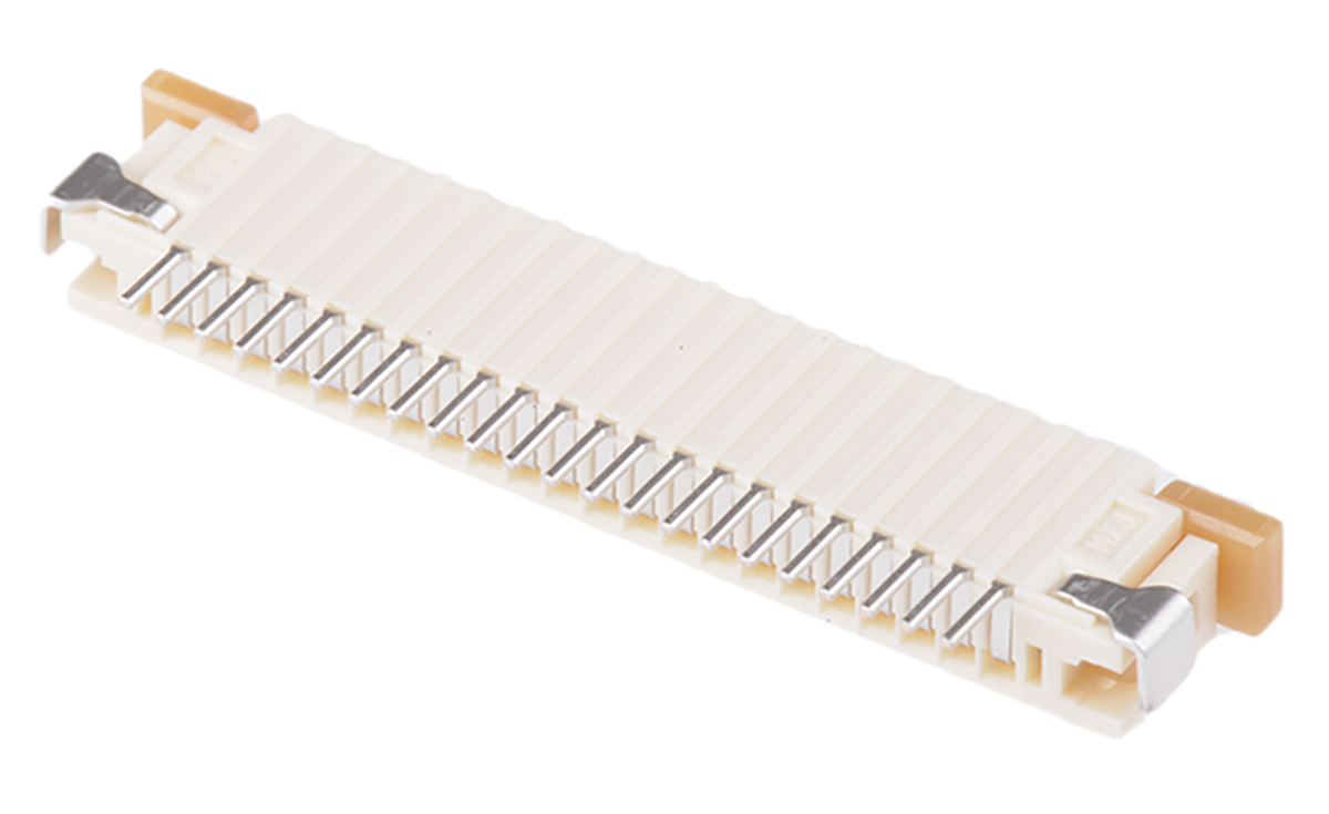 Molex, Easy-On, 52271 1mm Pitch 22 Way Right Angle Female FPC Connector, ZIF Bottom Contact