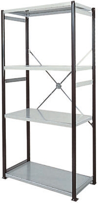 RS PRO Steel Grey Modular Shelving Open Starter Bay, 2100mm, 1000mm