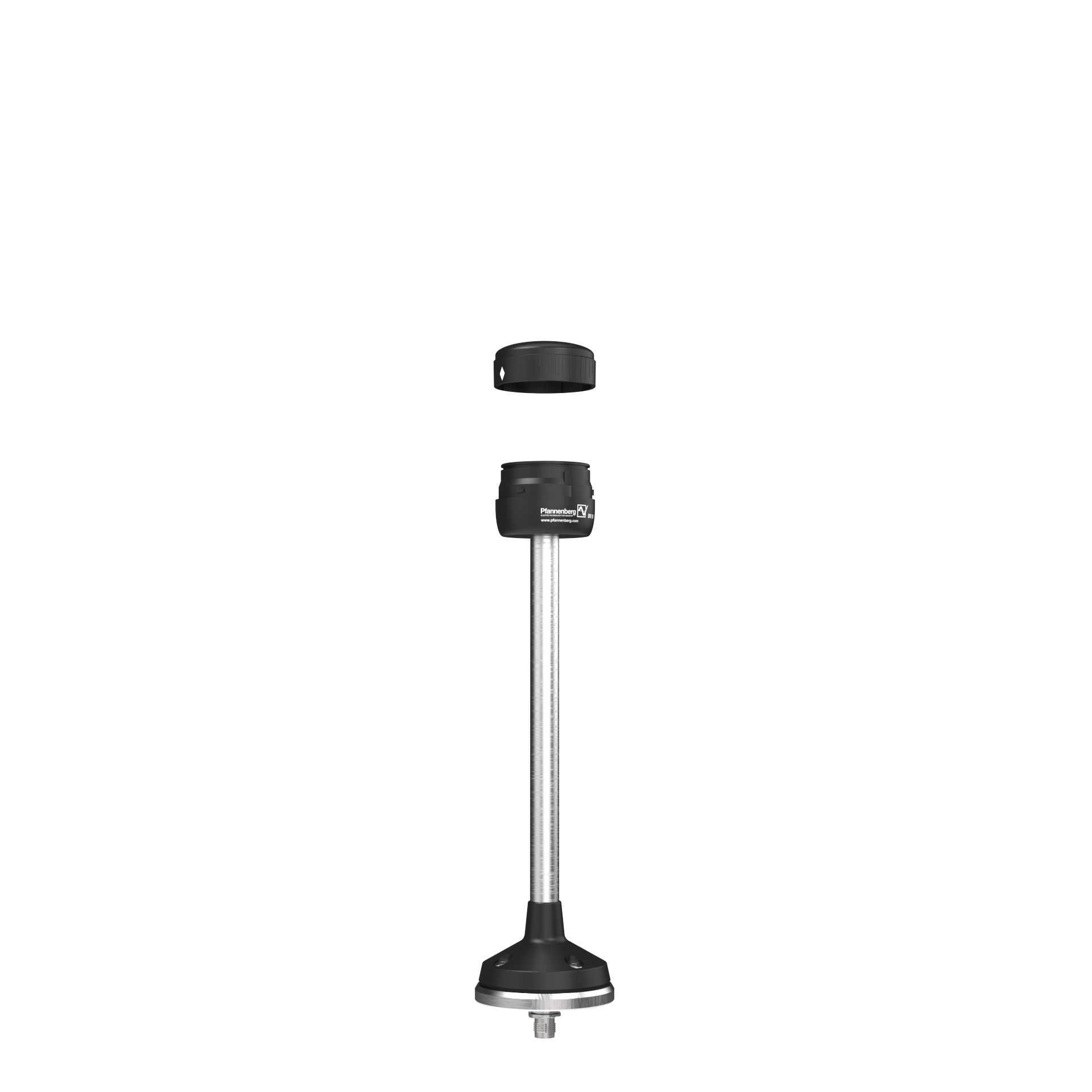 Pfannenberg BR 50 Series Yellow Flashing Effect Mounting Base with Tube for Use with Signal Towers, 230 V, LED Bulb,