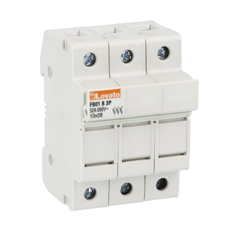 Lovato 32A Fuse Holder for 10 x 38mm Fuse, 3P, 690V ac