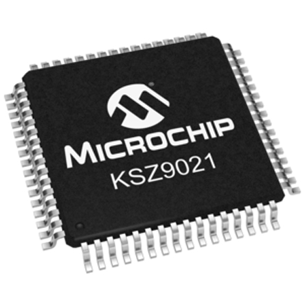 Microchip KSZ9021RLI, Ethernet Transceiver, 1000Mbps, 1.2 V, 64-Pin LQFP