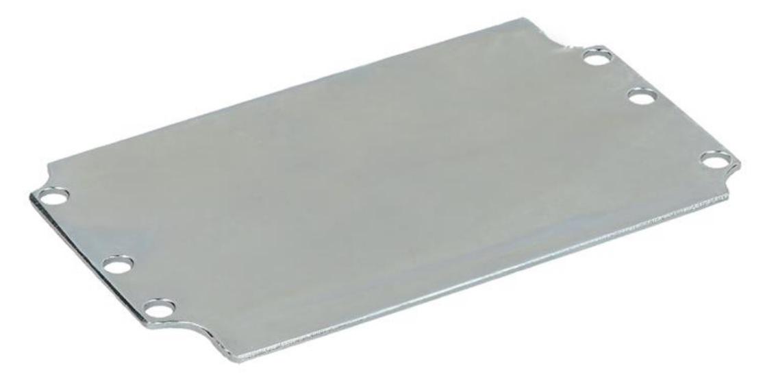 RS PRO Steel Mounting Plate, 1.5mm H, 109mm W, 207mm L for Use with RS PRO GRP Enclosure