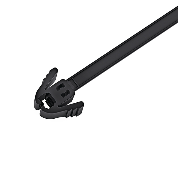 HellermannTyton Cable Tie, Releasable, 305mm x 4.7 mm, Black Polyamide 6.6 (PA66), Pk-100