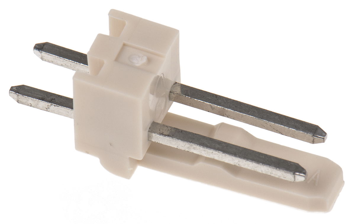 Molex Mini-Latch Series Straight Through Hole Pin Header, 2 Contact(s), 2.5 mm Pitch, 1 Row, Unshrouded