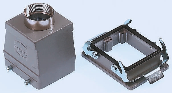 HARTING Han B Heavy Duty Power Connector Hood, M40 Thread, Side Entry
