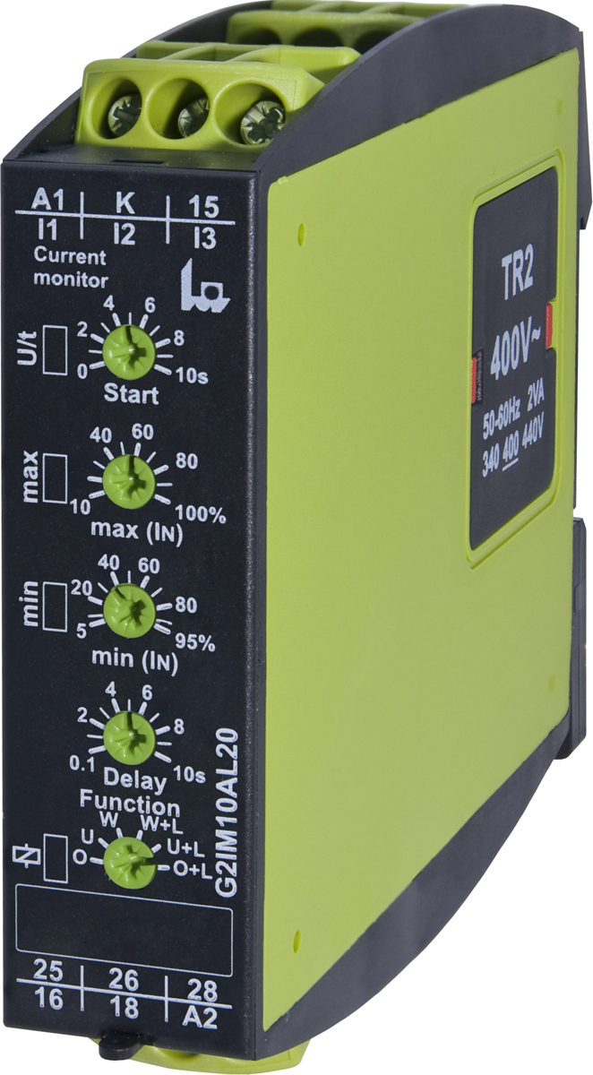 Tele Current Monitoring Relay, 1 Phase, DPDT, DIN Rail