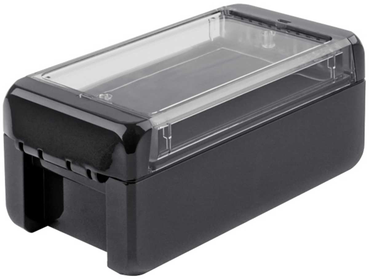 Bopla Bocube Series Graphite Grey Polycarbonate V0 Enclosure, IP66, IP68, IK07, Transparent Lid, 151 x 80 x 60mm