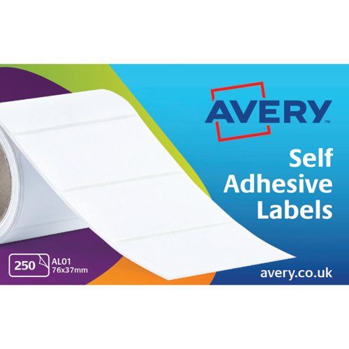 Avery White Adhesive High Visibility Label Sheet, Pack of 250EA