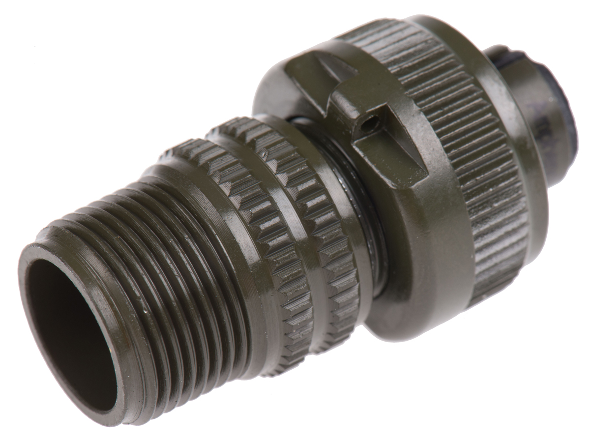 Amphenol Industrial, MS3106A, Copper Alloy 3 Way Cable Mount MIL Spec Circular Connector, Socket Contacts,Shell Size