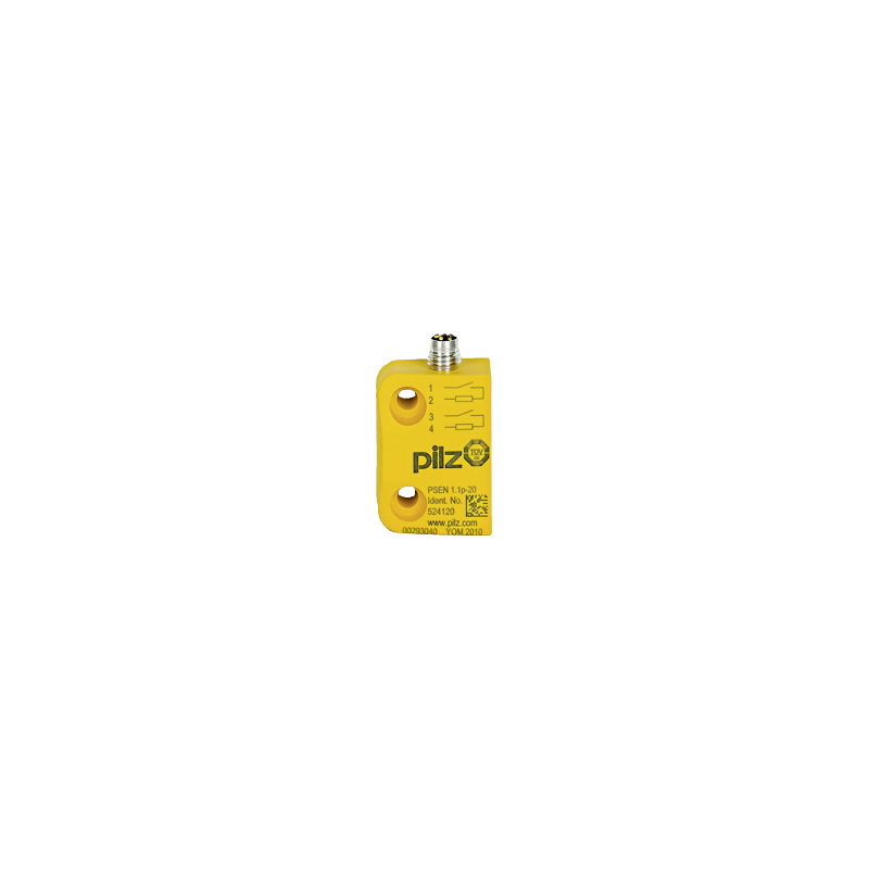 Pilz 506409 Series Magnetic Safety Switch, 24V dc, Polybutylene Terephthalate Housing, 2NO, M8
