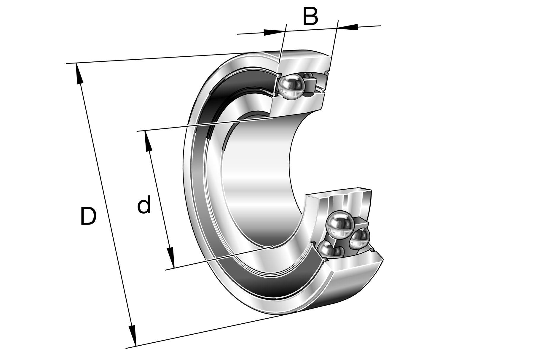 FAG 2209-K-2RS-TVH-C3 45 mm ID 2 Row Ball Bearing -, 85 mm OD