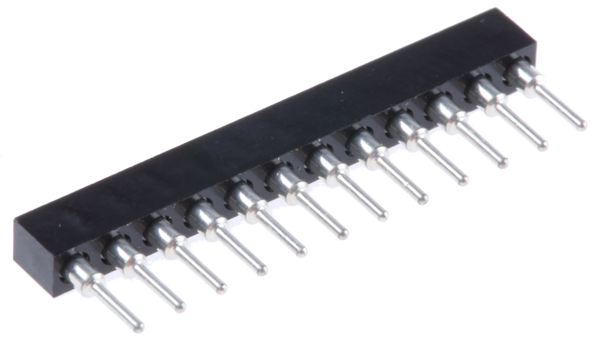 12 Way Preci-Dip Straight Through Hole 2mm SIL Socket, Solder, 3A 100 V ac, 150 V dc