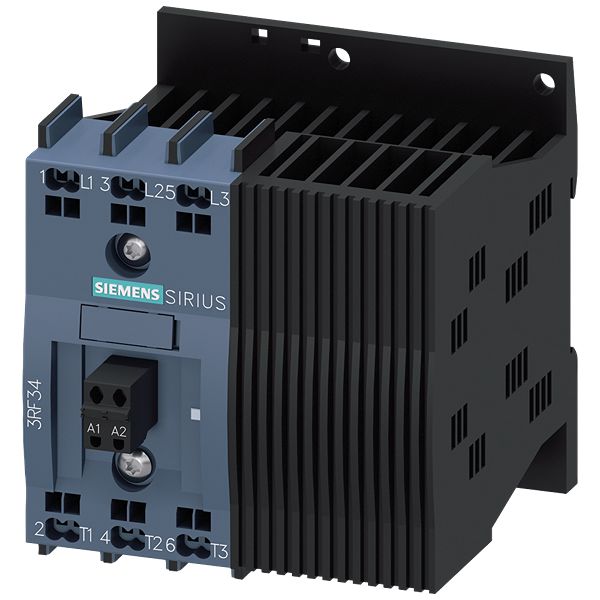 Siemens SIRIUS 3RF34 Contactor, 24 VDC Coil, 3-Pole, 12.5 A, 2NO, 600 V
