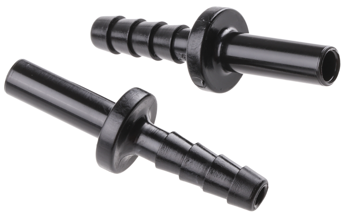 John Guest PM Series Reducer Nipple, Push In 6 mm to Push In 4 mm, Tube-to-Tube Connection Style